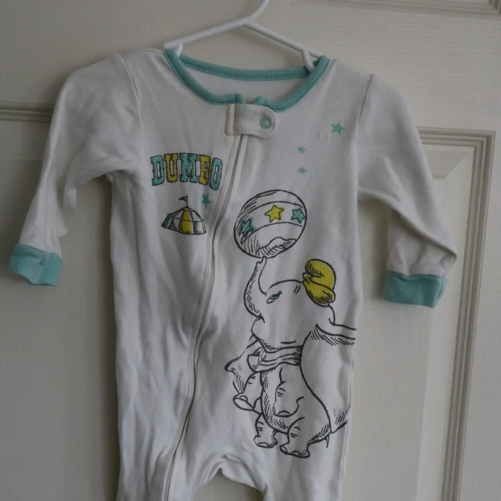 Disney Dumbo Sleeper 6/9m White, Teal, Yellow